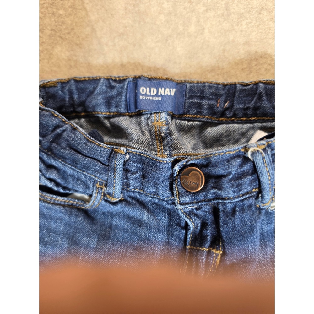 Old Navy Toddler Girls 4T Boyfriend Jeans Distressed Medium Wash Denim - Picture 3 of 7